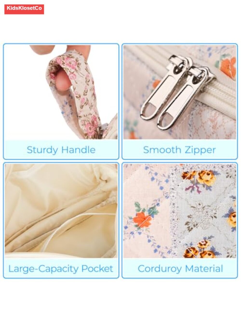 Quilted Pencil Pouch with Compartments, Large Aesthetic Pencil Case Organizer - Picture 3 of 5